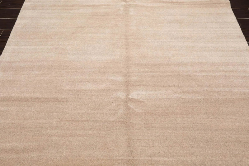 6' x 9' Hand Knotted Indo Tibetan 100% Wool Ombre Oriental Area Rug Oatmeal