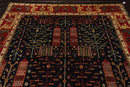8x10 Navy, Orange Hand Knotted 100% Wool Arts and Craft Traditional Oriental Area Rug