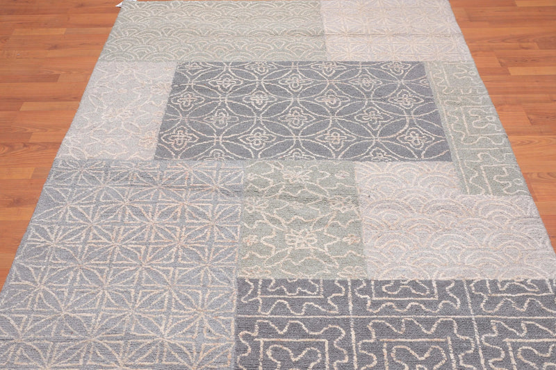 5' x 8' Handmade 100% Wool Loop Pile Area Rug Transitional Beige