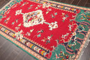 4'9" x 8' Hand Knotted Superfine Kilim 100% Wool Oriental Area Rug Red