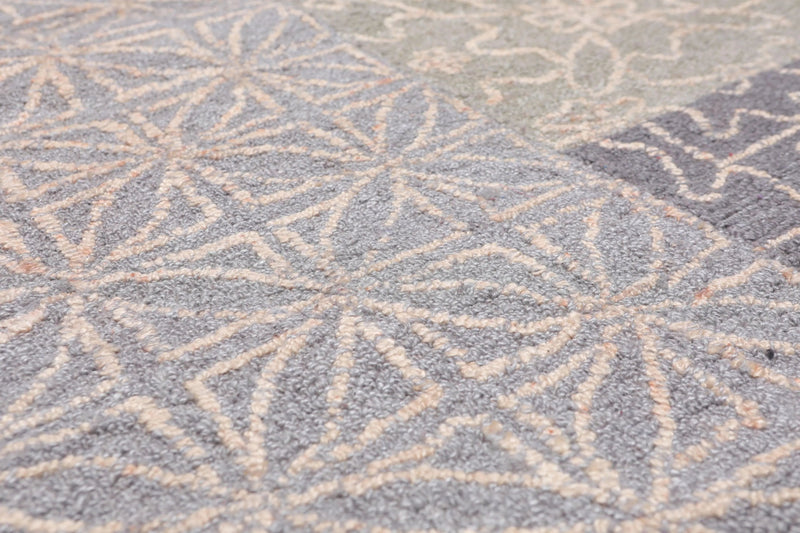 5' x 8' Handmade 100% Wool Loop Pile Area Rug Transitional Beige