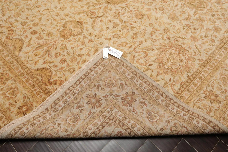 8'9'' x 12'3'' Hand Knotted Wool Agra Vegetable Dyes Oriental Area Rug Beige