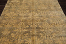 6'1'' x 8'7'' Hand Knotted 100% New Zealand Wool Damask Antique Finish Area Rug