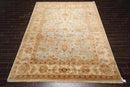 8'8'' x 11'10'' Hand Knotted Wool Peshawar Traditional Oriental Area Rug Aqua