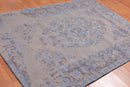 5'3" x 7'5" Handmade Erased pattern Wool Loop & Cut pile Area Rug Taupe