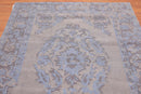 5'3" x 7'5" Handmade Erased pattern Wool Loop & Cut pile Area Rug Taupe
