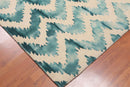 5' x 7'2" Handmade Cheveron Ombre Wool Traditional Oriental Area Rug 9848 Beige
