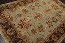 6'1" x 8'8" Hand Knotted 100% New Zealand Wool Agra Oriental Muted Area Rug Aqua