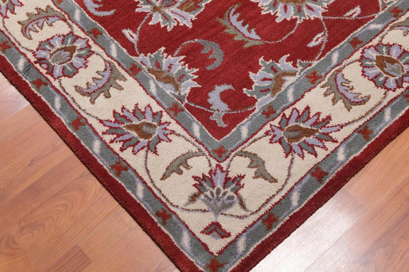 5x8 Red Hand Tufted Handmade 100% Wool Traditional Oriental Area Rug