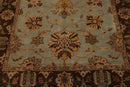 6'1" x 8'8" Hand Knotted 100% New Zealand Wool Agra Oriental Muted Area Rug Aqua