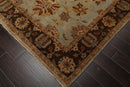 6'1" x 8'8" Hand Knotted 100% New Zealand Wool Agra Oriental Muted Area Rug Aqua