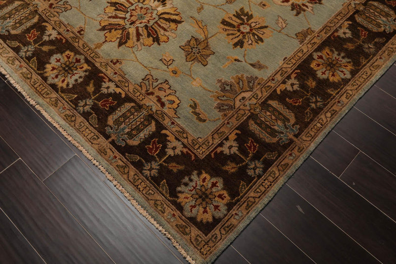 6'1" x 8'8" Hand Knotted 100% New Zealand Wool Agra Oriental Muted Area Rug Aqua