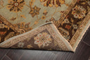 6'1" x 8'8" Hand Knotted 100% New Zealand Wool Agra Oriental Muted Area Rug Aqua