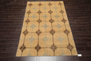 5'10" x 9'2" Hand Knotted 100% New Zealand Wool Tibetan Oriental Area Rug Tan