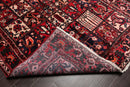 6'7" x 10' Hand Knotted Multi Panel Bhaktiari Traditional Oriental Area Rug Red