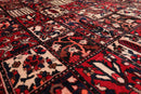 6'7" x 10' Hand Knotted Multi Panel Bhaktiari Traditional Oriental Area Rug Red