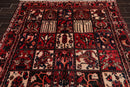 6'7" x 10' Hand Knotted Multi Panel Bhaktiari Traditional Oriental Area Rug Red