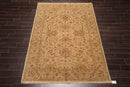6' x 8'9" Hand Knotted 100% New Zealand Wool Agra Oriental Area Rug Tan