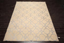 9' x 12' Hand Knotted Wool & Art Silk Modern Area rug Beige