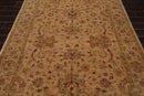 6' x 8'9" Hand Knotted 100% New Zealand Wool Agra Oriental Area Rug Tan