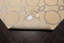 9' x 12' Hand Knotted Wool & Art Silk Modern Area rug Beige