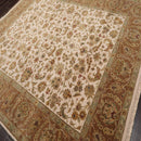 8'1'' x 9'11'' Hand Knotted 100% Wool Agra 200 KPSI Oriental Area Rug Beige