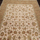 8'1'' x 9'11'' Hand Knotted 100% Wool Agra 200 KPSI Oriental Area Rug Beige