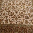 8'1'' x 9'11'' Hand Knotted 100% Wool Agra 200 KPSI Oriental Area Rug Beige