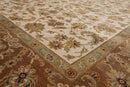 8'1'' x 9'11'' Hand Knotted 100% Wool Agra 200 KPSI Oriental Area Rug Beige