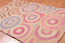 5' x 8' Hand Braided Circle Medley Sisal & Cotton Oriental Area Rug Multi