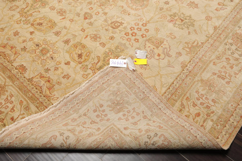 8x10 Beige, Tan Hand Knotted 100% Wool Peshawar Traditional Oriental Area Rug