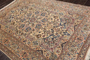 6'8'' x 9'3'' Hand Knotted Wool & Silk Nain 200 KPSI Oriental Area Rug Ivory