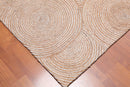 4'9" x 7'9" Hand Braided Sisal & Wool Area Rug Contemporary Beige