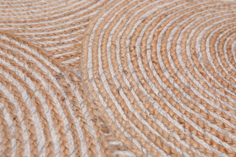 4'9" x 7'9" Hand Braided Sisal & Wool Area Rug Contemporary Beige