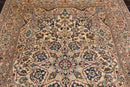 6'8'' x 9'3'' Hand Knotted Wool & Silk Nain 200 KPSI Oriental Area Rug Ivory
