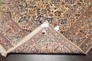 6'8'' x 9'3'' Hand Knotted Wool & Silk Nain 200 KPSI Oriental Area Rug Ivory