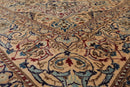 6'8'' x 9'3'' Hand Knotted Wool & Silk Nain 200 KPSI Oriental Area Rug Ivory