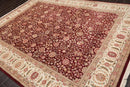 8'2" x 10'8" Hand Knotted Wool Sino Parsian 200 KPSI Oriental Area Rug Burgundy