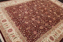 8'2" x 10'8" Hand Knotted Wool Sino Parsian 200 KPSI Oriental Area Rug Burgundy