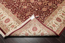8'2" x 10'8" Hand Knotted Wool Sino Parsian 200 KPSI Oriental Area Rug Burgundy