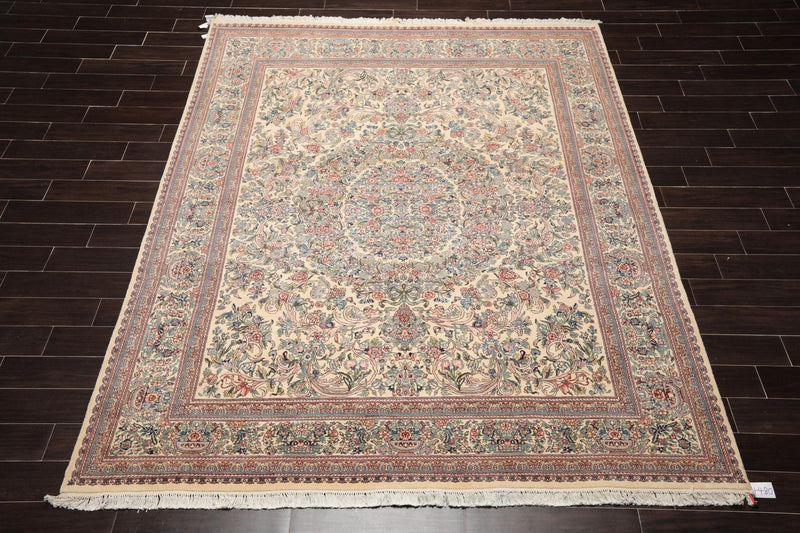 8' x 9'11" Hand Knotted 100% Wool Pak-Parsian 16/18 300 KPSI Area Rug Ivory