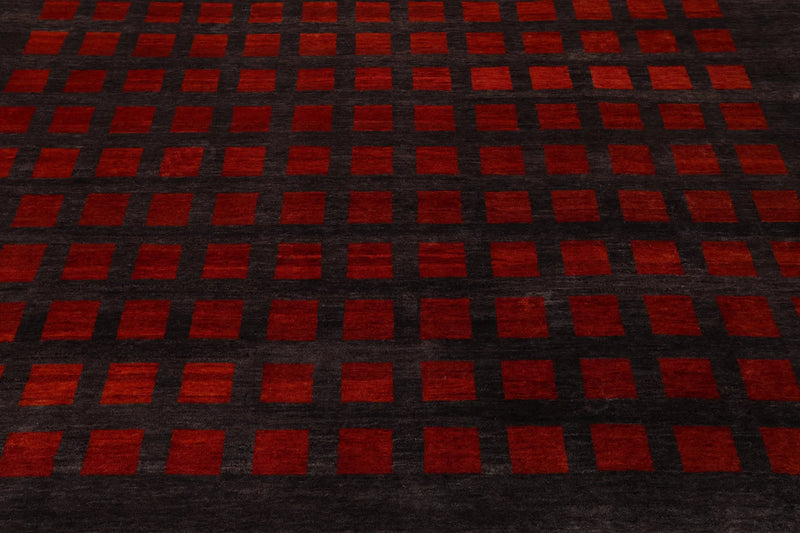 8x10 Gray Hand Knotted Hand Made 100% Wool Graphic Modern & Contemporary Oriental Area Rug