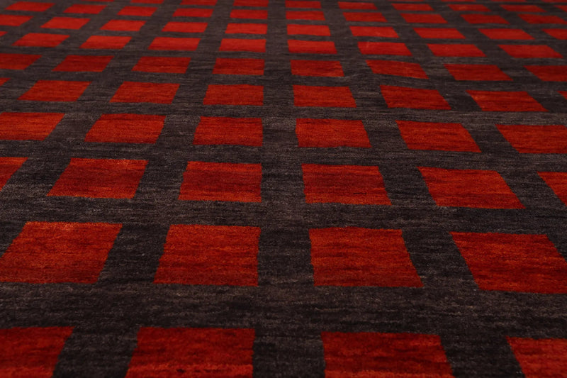 8x10 Gray Hand Knotted Hand Made 100% Wool Graphic Modern & Contemporary Oriental Area Rug