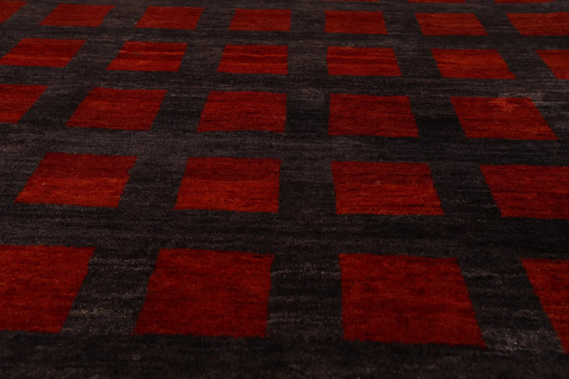 8x10 Gray Hand Knotted Hand Made 100% Wool Graphic Modern & Contemporary Oriental Area Rug