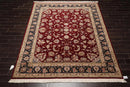 8' x 9'9'' Hand Knotted Wool & Silk Pakpersian 16/18 300KPSI Area Rug Burgundy