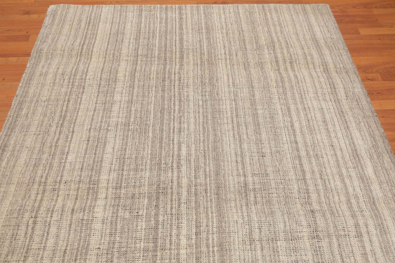 5'4" x 7'6" Handmade Wool Traditional Oriental Area Rug Contemporary Beige