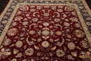 8' x 9'9'' Hand Knotted Wool & Silk Pakpersian 16/18 300KPSI Area Rug Burgundy