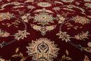 8' x 9'9'' Hand Knotted Wool & Silk Pakpersian 16/18 300KPSI Area Rug Burgundy