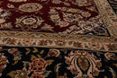 8' x 9'9'' Hand Knotted Wool & Silk Pakpersian 16/18 300KPSI Area Rug Burgundy