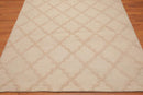 5'4" x 7'6" Handmade 100% Wool Loop & Cut Pile Area Rug Contemporary Beige